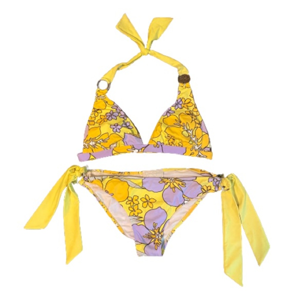 Jessica Simpson retro floral print bikini